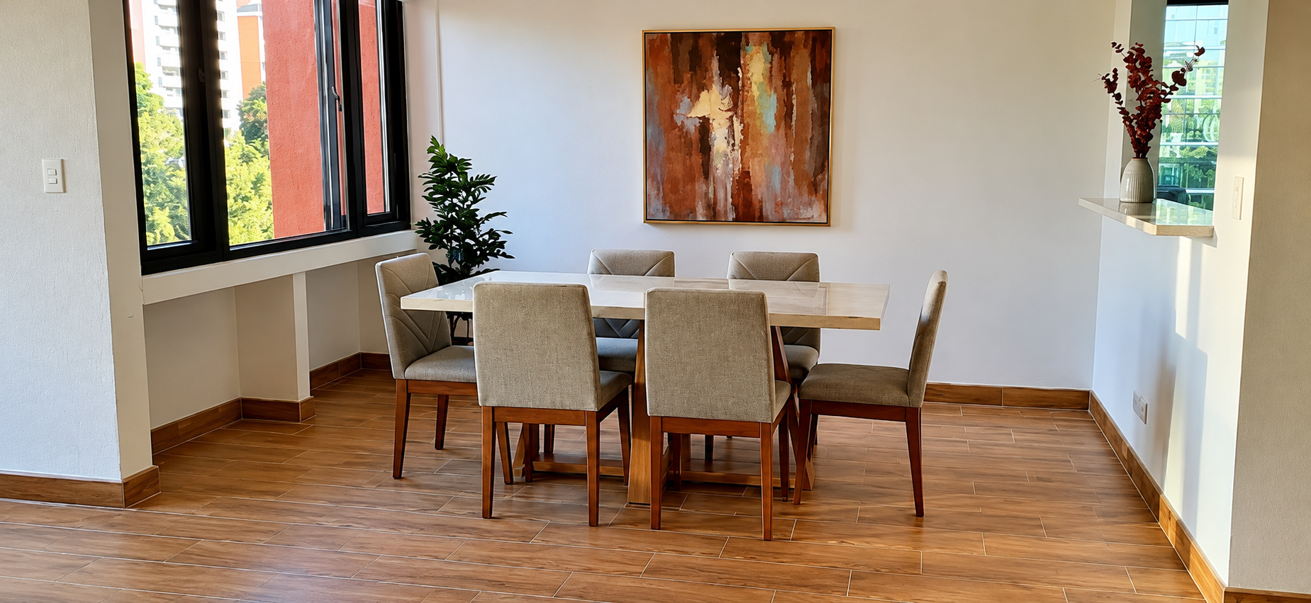 Comedor del apartamento Villa Real en renta en Zona 10